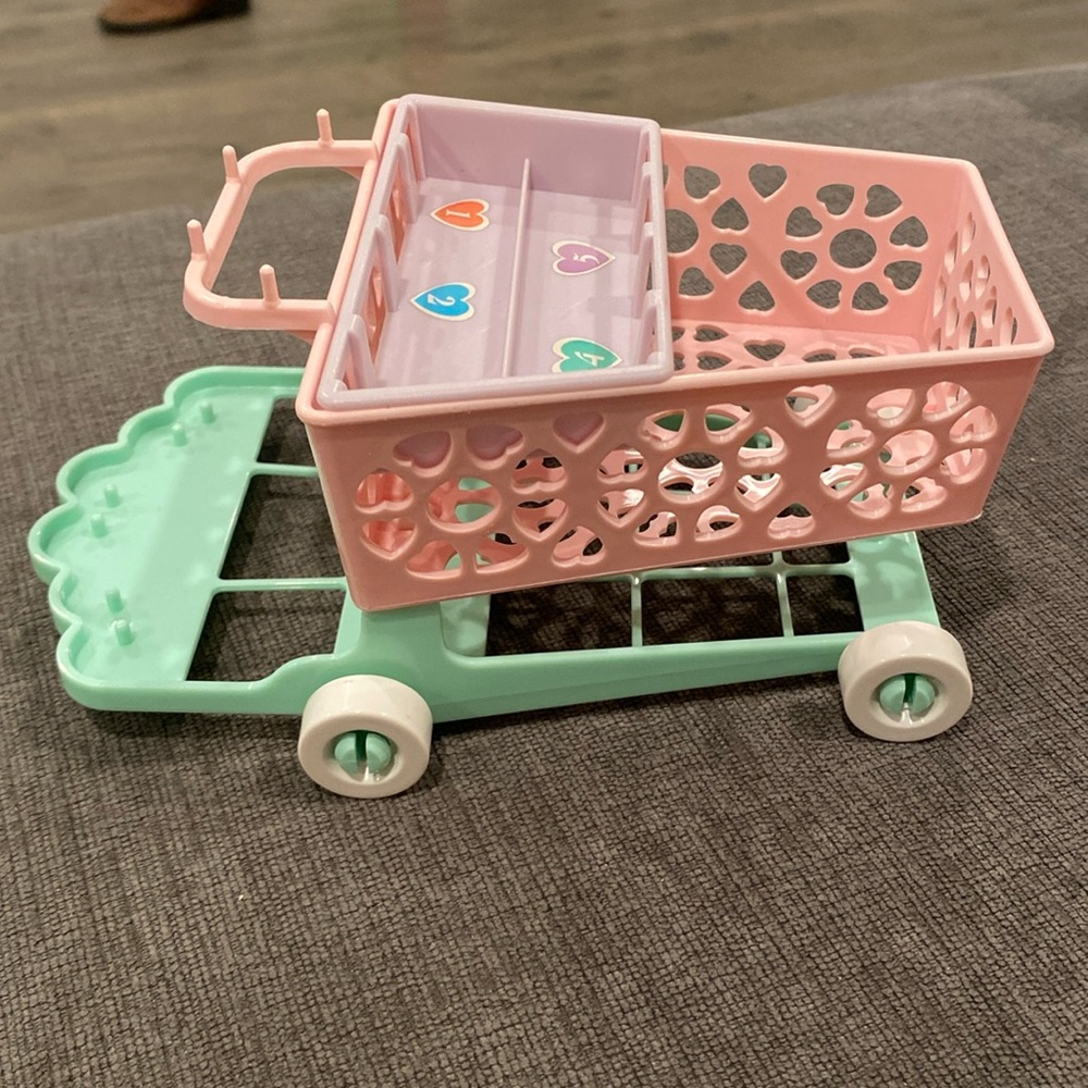 Vintage 1992 Tyco Quints Cousins Shopping Cart      toy toys kids girls